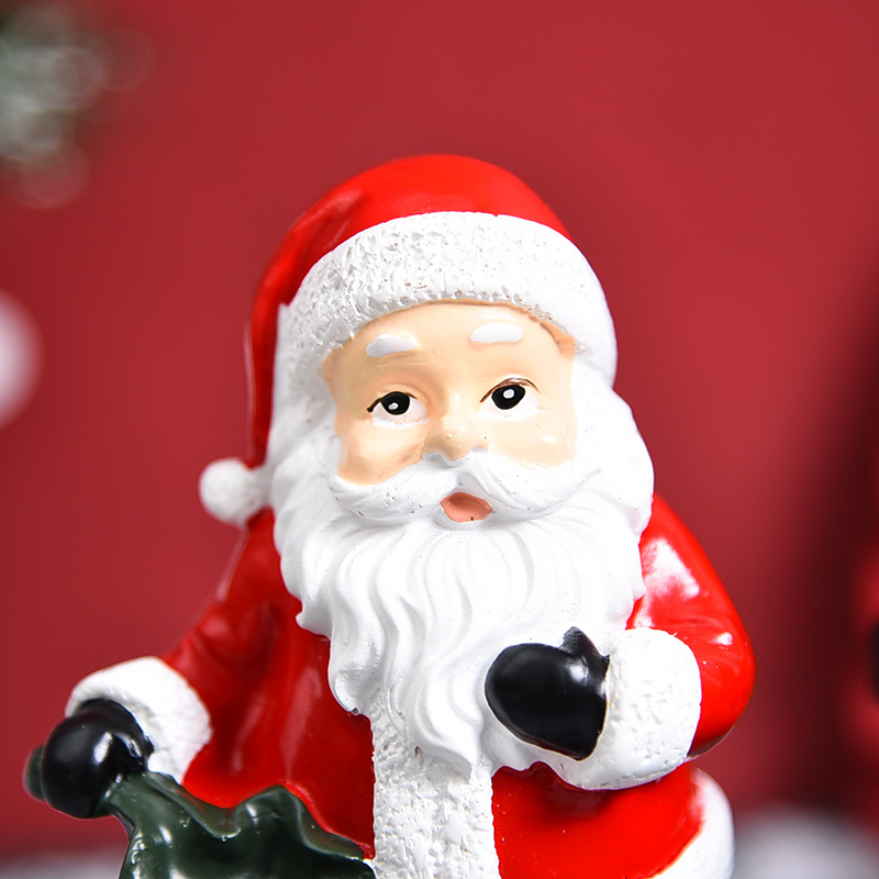 Santa Claus vianočné stolné ozdoby so snehuliakom a sobom – rekvizity na fotografovanie, malé darčeky