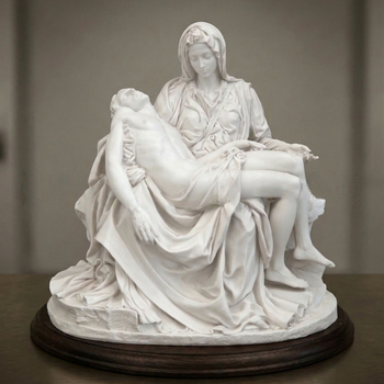 Pieta socha z bielej živice
