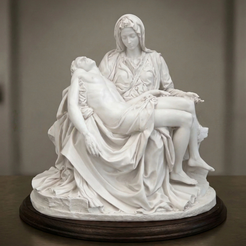 Pieta socha z bielej živice