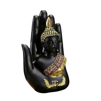 Mini Buddha v čínske štýle so zlatým nádychom, dekor do domácnosti — obývačka, vstupná hala, čajáreň, študovňa, zenová ozdoba
