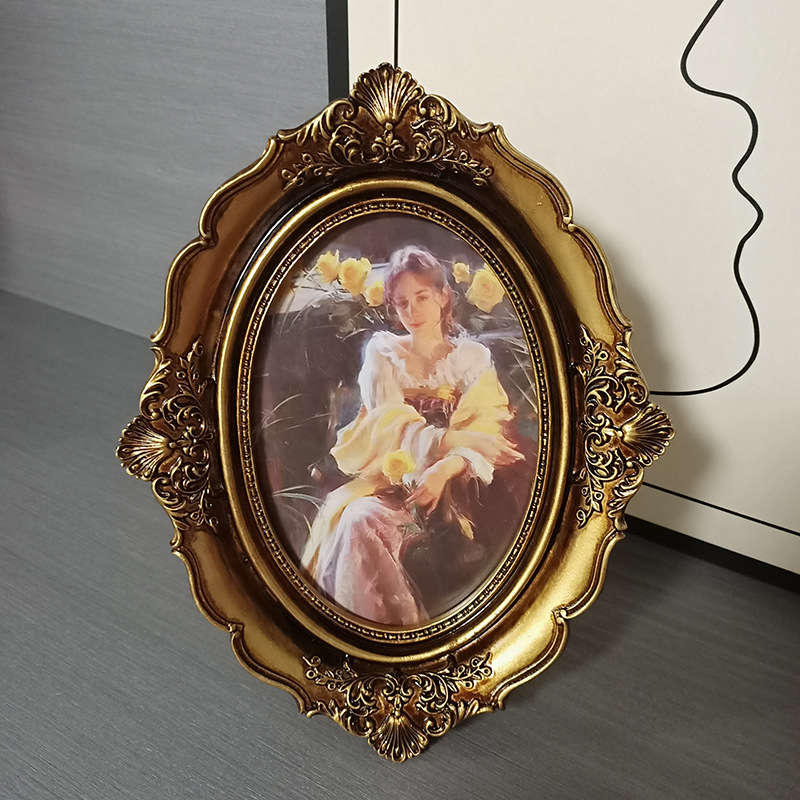 Rám na fotky z živice, európsky štýl, retro, na stenu, vyrezávaný dekoratívny rám