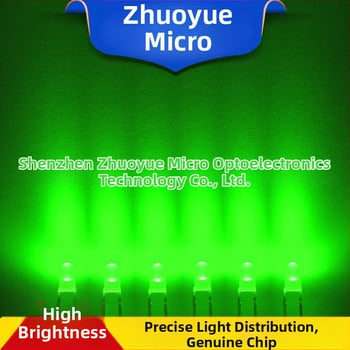Excellence Micro LED, zelená, 3V, 3 mm guľový LED s vysokou svietivosťou, model F3