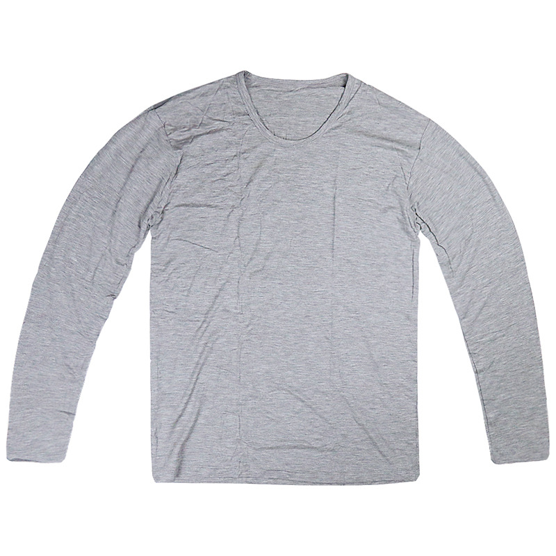 Tricou termic pentru bărbați din modal, bază ultra-subțire, guler rotund, pentru toamnă-iarnă