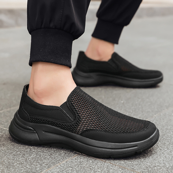 Ανδρικά παπούτσια slip-on για άνοιξη-καλοκαίρι, με δίχτυ, διαπνέοντα, ελαφριά και άνετα