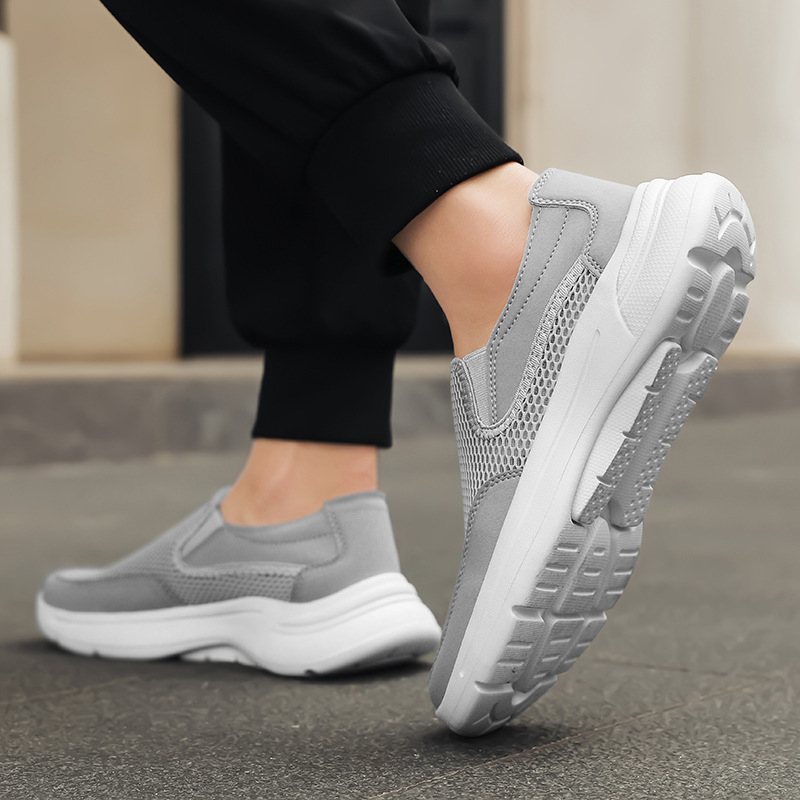 Ανδρικά παπούτσια slip-on για άνοιξη-καλοκαίρι, με δίχτυ, διαπνέοντα, ελαφριά και άνετα