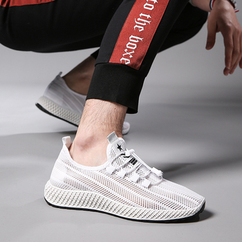 Muške Flyknit mrežaste tenisice – ljetne prozračne lagane crne tenisice za trčanje
