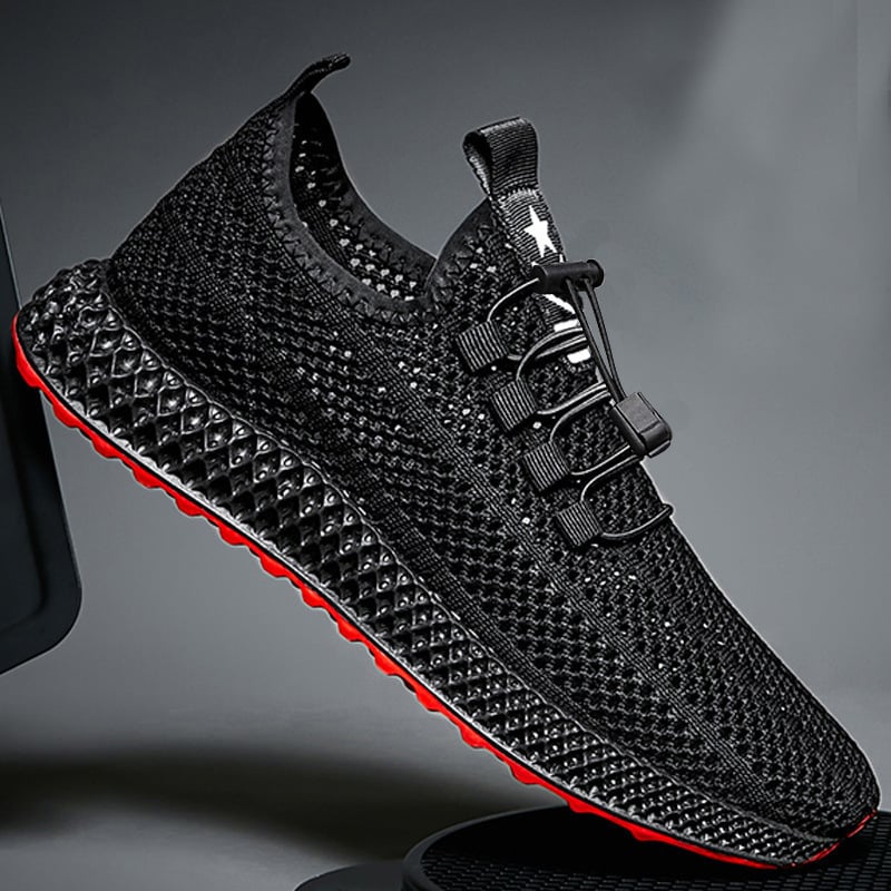 Muške Flyknit mrežaste tenisice – ljetne prozračne lagane crne tenisice za trčanje