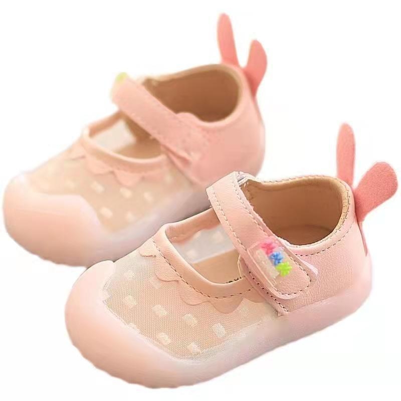 Ljetne sandale za bebe djevojčice s prozračnom mrežicom, mekani potplat, Velcro zatvarač, stil princeze, za 1–3 godine