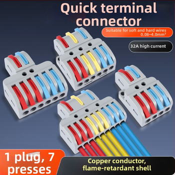 LT séria rozvetvovací terminálny blok, 1 výstup 2 alebo 1 výstup 3, tlačový spojovací konektor plug-in