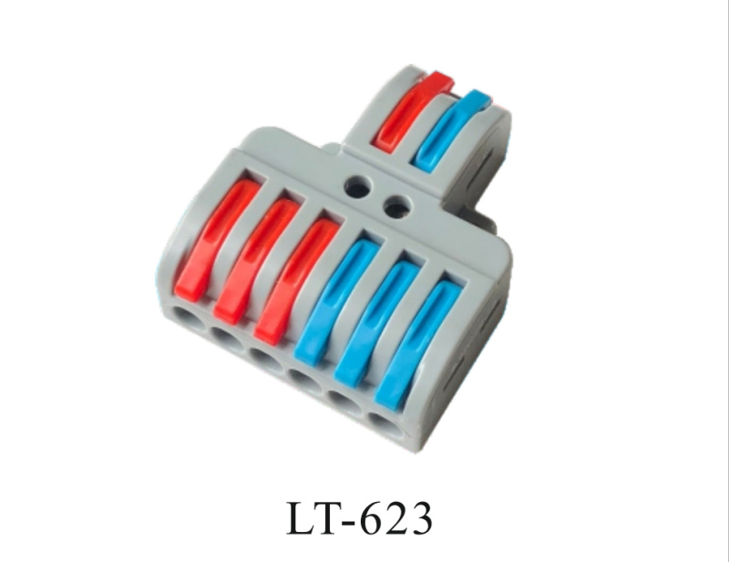LT séria rozvetvovací terminálny blok, 1 výstup 2 alebo 1 výstup 3, tlačový spojovací konektor plug-in