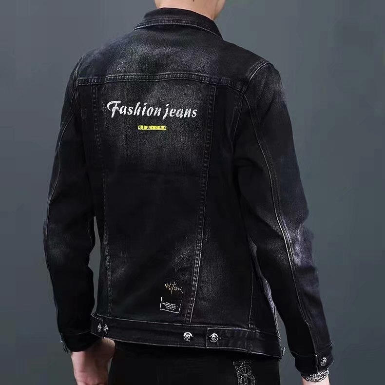 Férfi retro denim dzseki – karcsú szabás, őszi kollekció 2025