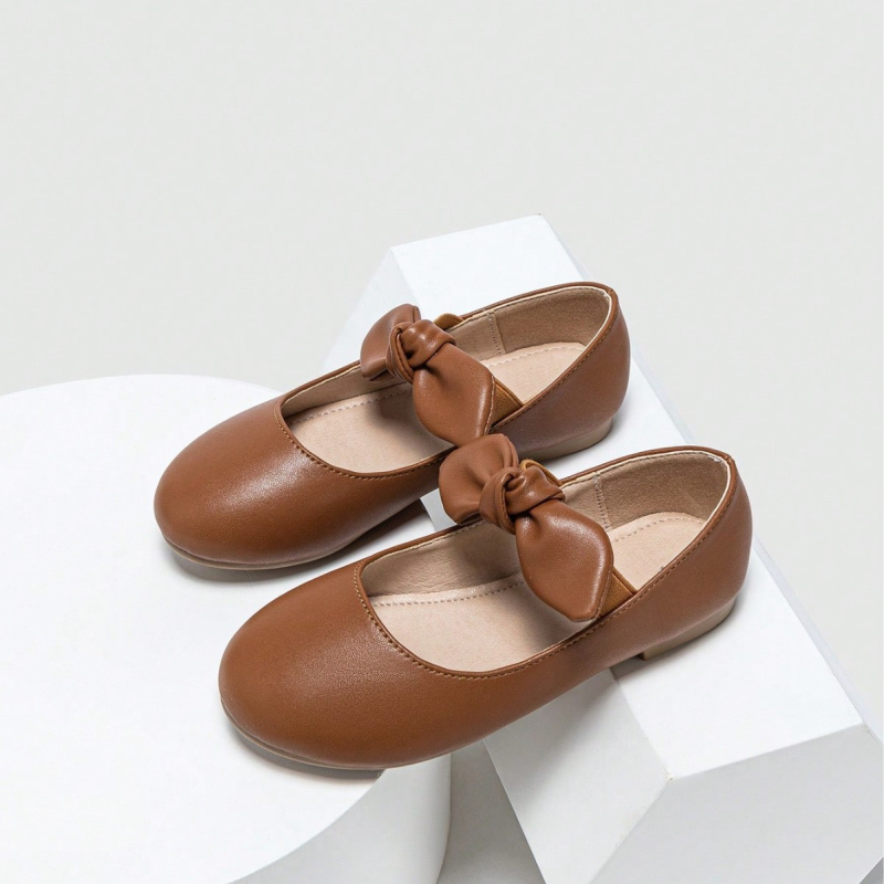 Djevojačke casual slip-on balerinke s dvostrukom mašnom, bez vezica, udobne ravne potplate, za sve sezone