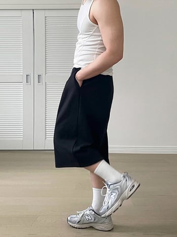 MYQ sive sportske kapri hlače za muškarce, ljetni ležerni kroj, korejski stil