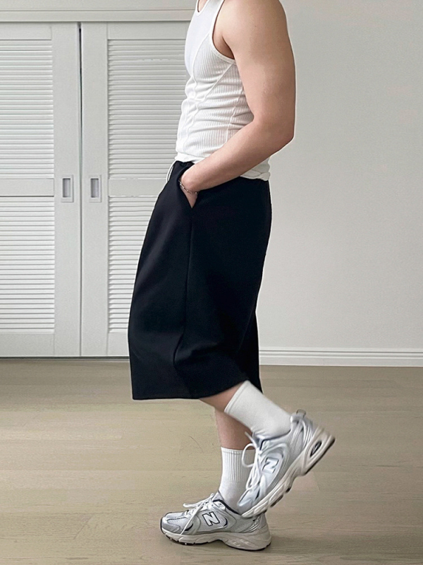 MYQ sive sportske kapri hlače za muškarce, ljetni ležerni kroj, korejski stil
