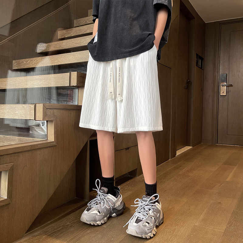 Premium muške ljetne šorceve od ice-silk, brzo sušeće, plisirane, širokog kroja, ležerni sportski stil