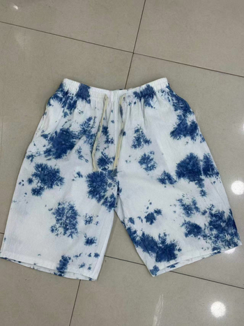 Muške šortse s tie-dye uzorkom iz Yunnan Dali, za plažu, velika veličina, višebojne, mješavina pamuka i lana