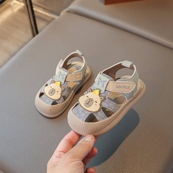 2025 ljetne dječje sandale za plažu – unisex, zaštita prstiju, anti-kick, mekani potplat, crtani dizajn, korejski stil
