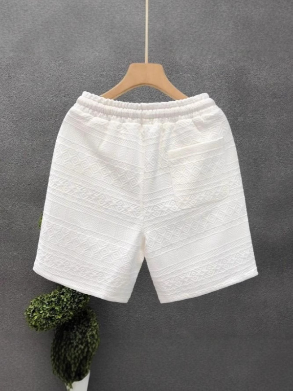 Muške ljetne jacquard šorceve, plus veličina, udoban kroj, do koljena