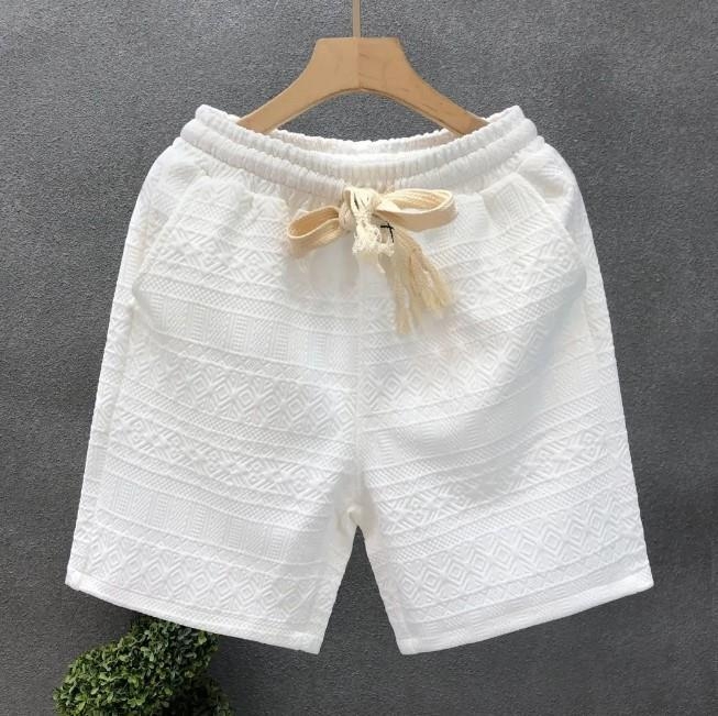 Muške ljetne jacquard šorceve, plus veličina, udoban kroj, do koljena