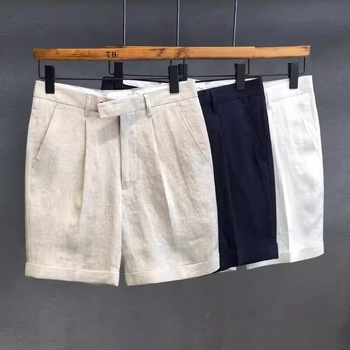 Muške šorceve od Tencel-Lina, ljeto, opušten kroj