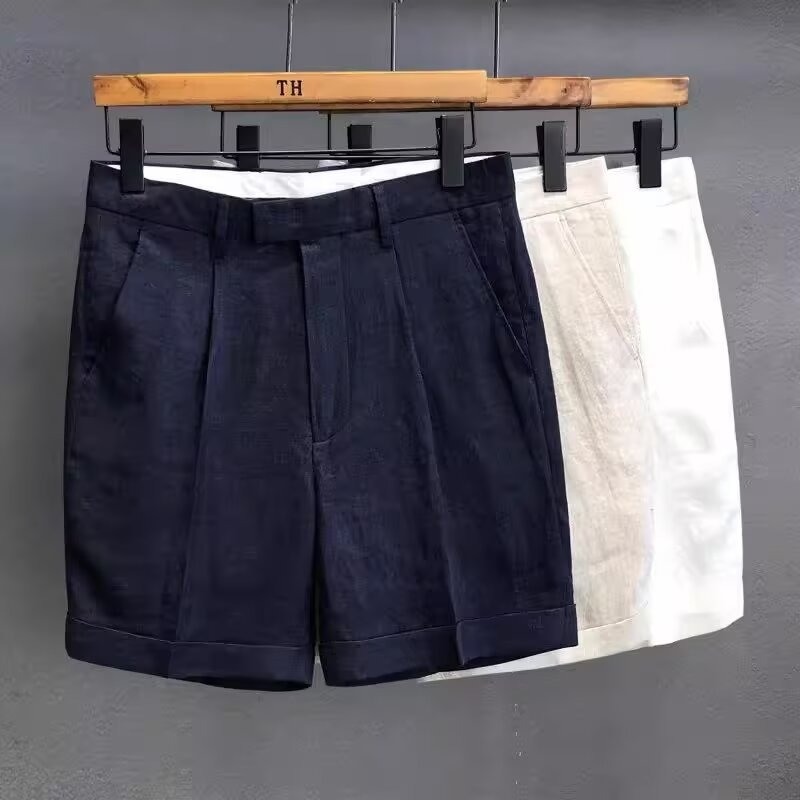 Muške šorceve od Tencel-Lina, ljeto, opušten kroj