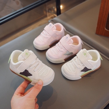 Unisex tenisice za bebe s prozračnim mrežastim gornjim dijelom, mekanom potplatom, niski kroj, Velcro zatvarač, ljetne sportske tenisice