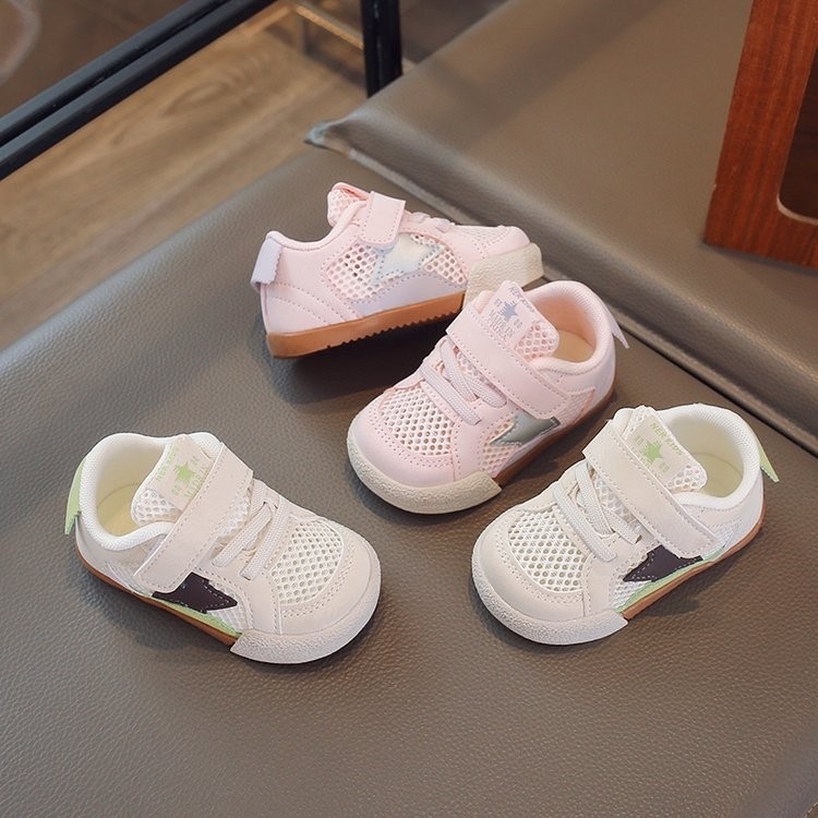 Unisex tenisice za bebe s prozračnim mrežastim gornjim dijelom, mekanom potplatom, niski kroj, Velcro zatvarač, ljetne sportske tenisice
