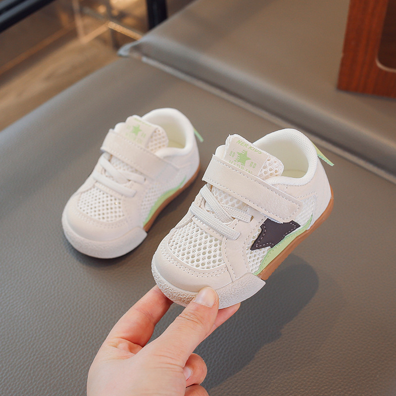 Unisex tenisice za bebe s prozračnim mrežastim gornjim dijelom, mekanom potplatom, niski kroj, Velcro zatvarač, ljetne sportske tenisice
