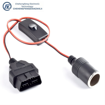 Napájací kábel pre OBD-II auto kameru – DC konektor pre zapaľovač, viacfunkčný, ľahká inštalácia