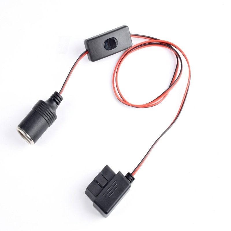 Napájací kábel pre OBD-II auto kameru – DC konektor pre zapaľovač, viacfunkčný, ľahká inštalácia