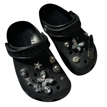 Premium dodaci za Crocs papuče s motivom leptira i cvijeća, ukrasna kopča.