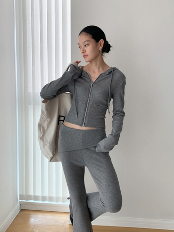 Dorothy's jesenski kratki duksa s kapuljom i zipom, korejski sportski stil, slim fit