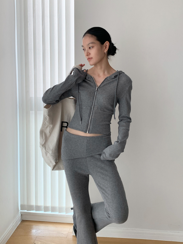 Dorothy's jesenski kratki duksa s kapuljom i zipom, korejski sportski stil, slim fit