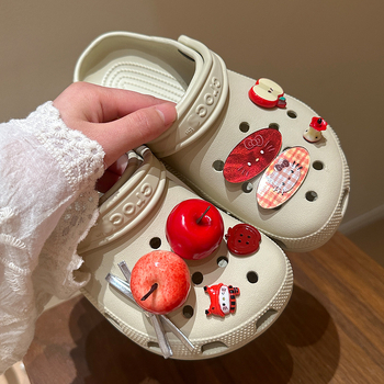 3D διακοσμητικά παπουτσιών Apple Kitty συμβατά με Crocs – γλυκές διακοσμητικές προσθήκες για γυναίκες