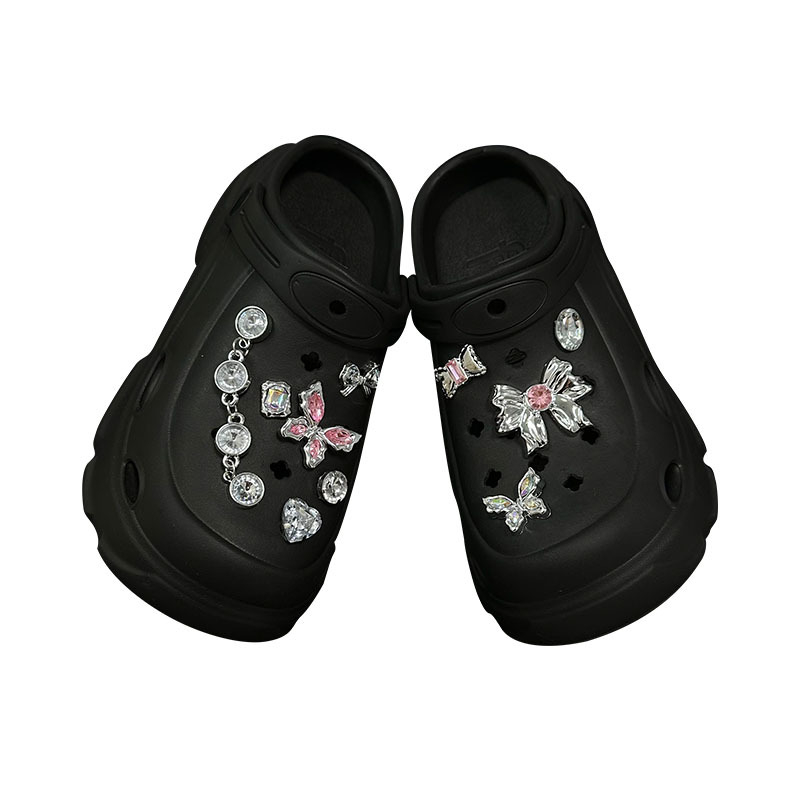 Premium dodatak za Crocs: cvjetna mašna s Tanzanitno-ružnim dijamantom, DIY uklonjiva 3D kopča