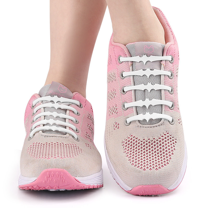 Pachet de 16 șireturi elastice pentru adidași casual, sport, fără legare, fără spălare, stil modern
