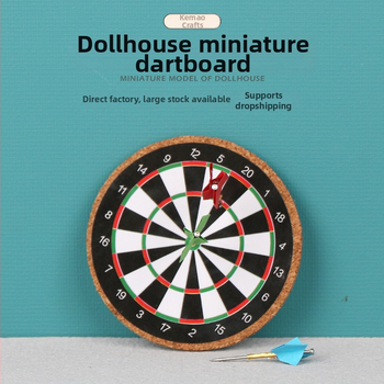 Miniatúrny domček pre bábiky – darts a frisbee na stenu, vonkajší OB11 model, drevený