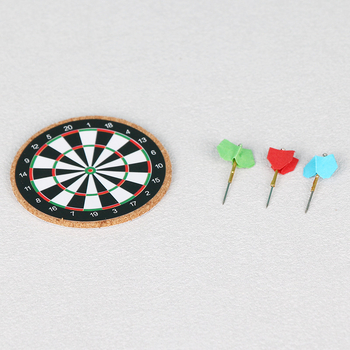 Miniatúrny domček pre bábiky – darts a frisbee na stenu, vonkajší OB11 model, drevený