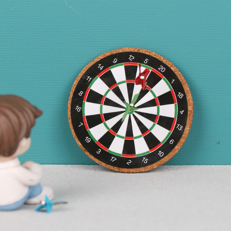 Miniatúrny domček pre bábiky – darts a frisbee na stenu, vonkajší OB11 model, drevený