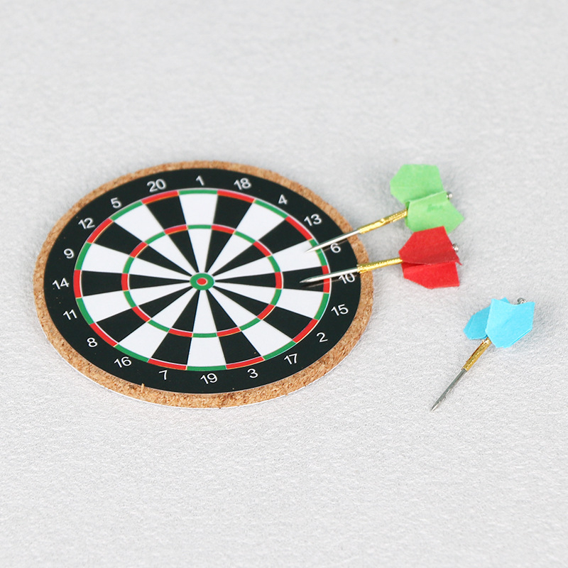 Miniatúrny domček pre bábiky – darts a frisbee na stenu, vonkajší OB11 model, drevený