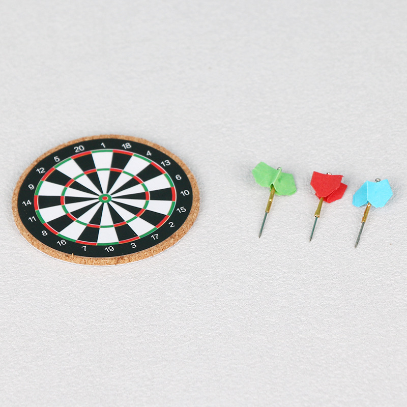 Miniatúrny domček pre bábiky – darts a frisbee na stenu, vonkajší OB11 model, drevený