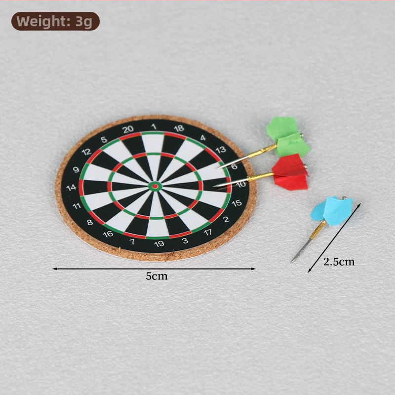 Miniatúrny domček pre bábiky – darts a frisbee na stenu, vonkajší OB11 model, drevený