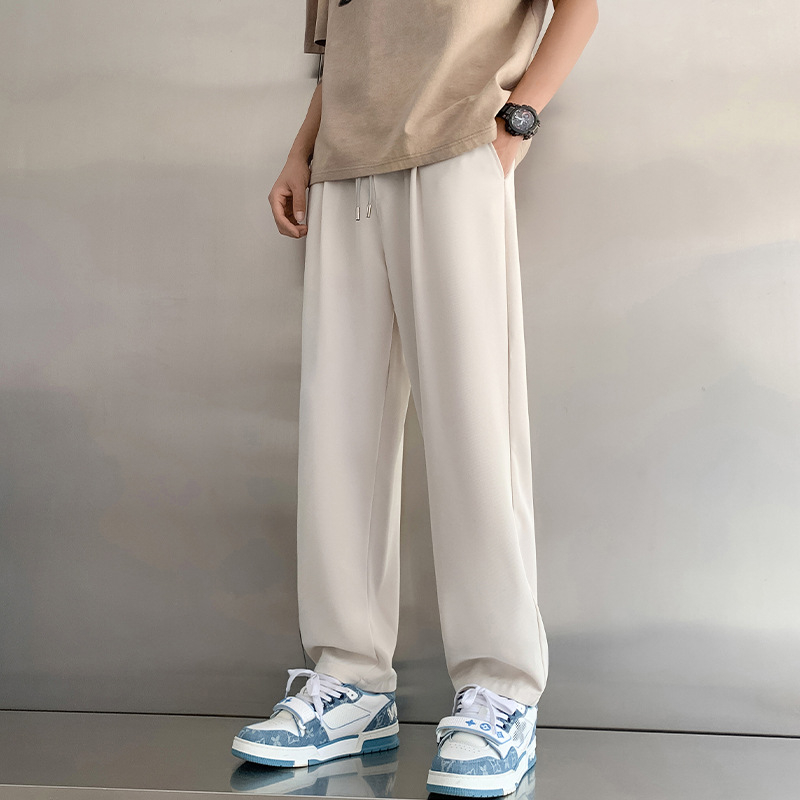 Muške Ice Silk hlače za ljeto, udobnog kroja, casual hlače