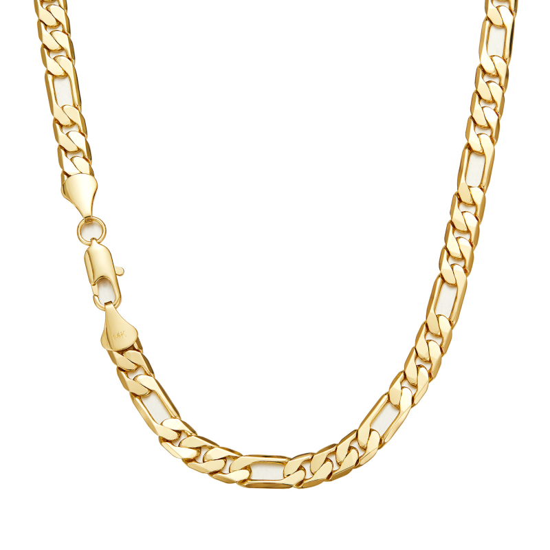 Unisex ogrlica od titan čelika s 14K premazom, NK lanac, geometrijski dizajn, duljina 51–60 cm