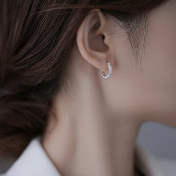 Sterling srebrne naušnice s margaratom za žene, ljeto, minimalistički i elegantan dizajn, nišni stil, vrhunski izgled