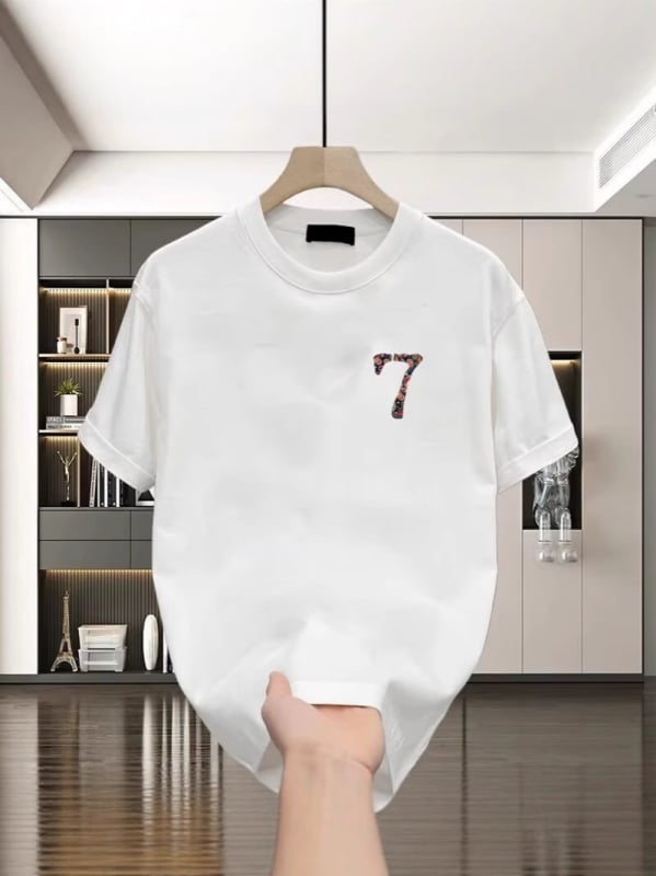 Tricou bărbați vară, mâneci scurte, guler rotund, croială slim, bumbac, imprimat cu desen animat, stil european