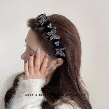 Starlight Butterfly 3D diadem s kristalima za kosu za žene, luksuzan dodatak