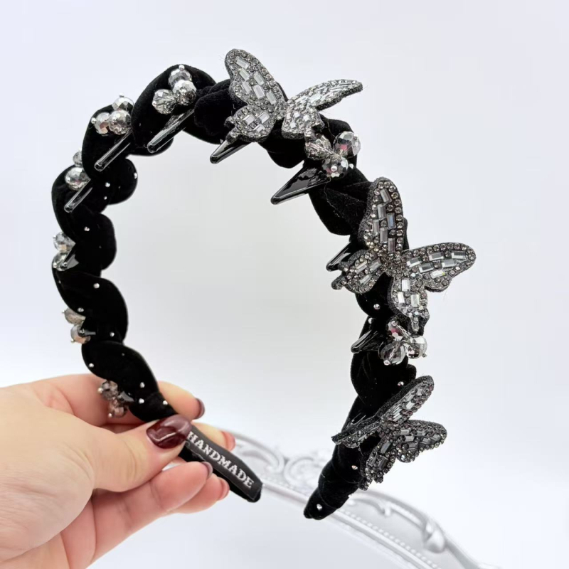 Starlight Butterfly 3D diadem s kristalima za kosu za žene, luksuzan dodatak