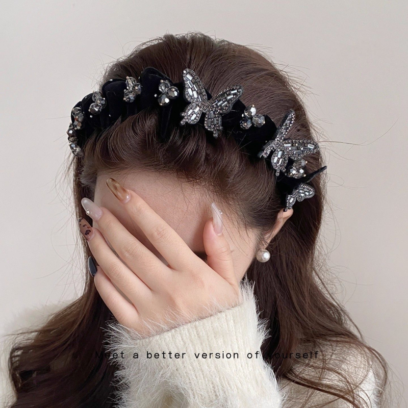 Starlight Butterfly 3D diadem s kristalima za kosu za žene, luksuzan dodatak