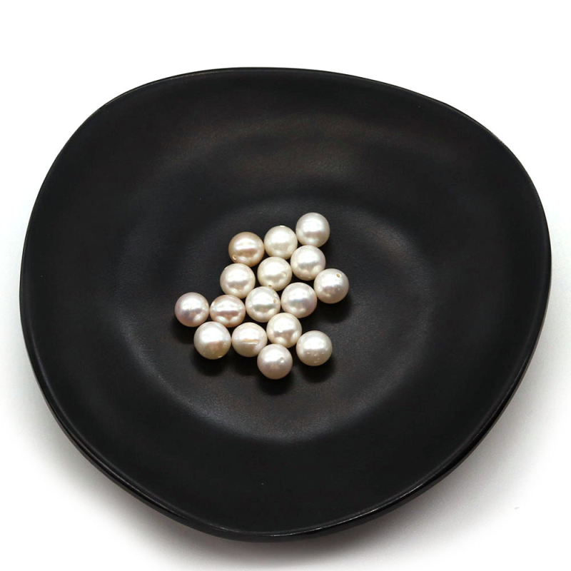 Prirodne slatkovodne perle, kružne perle 3–4 mm i 10–11 mm, poluotvorene rupe, visok sjaj, DIY naušnice